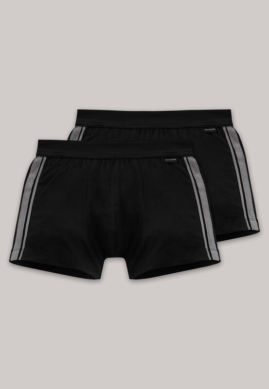 Schiesser - Short 2-pack zwart - Cotton Essentials