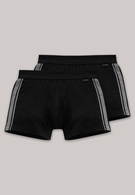 Schiesser - Short 2-pack zwart - Cotton Essentials