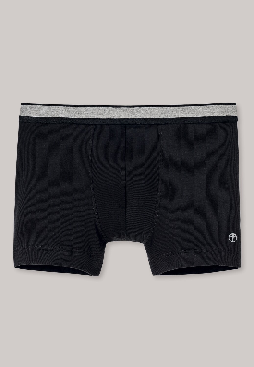Schiesser - Short dubbelrib zwart