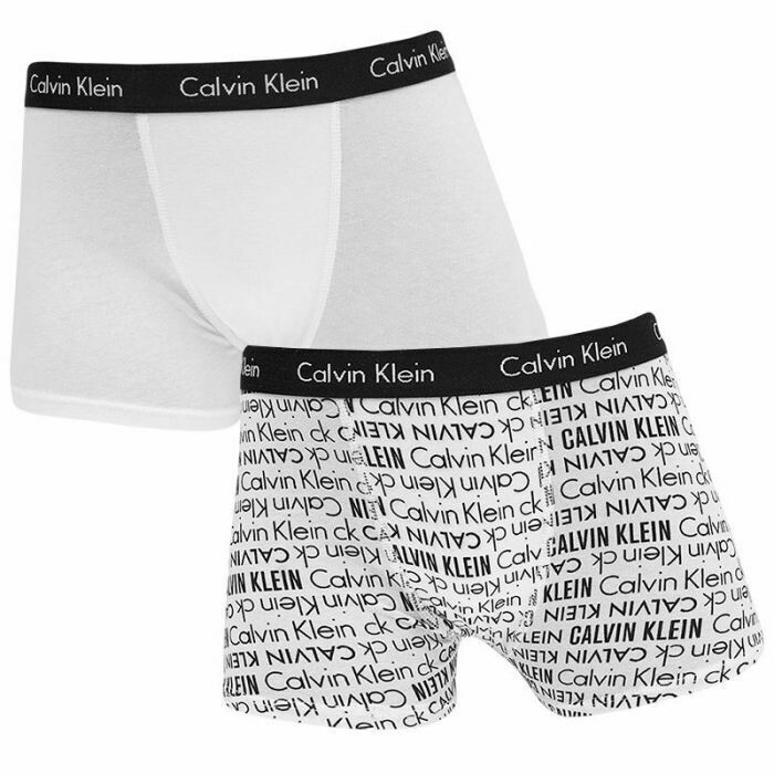 Calvin Klein - jongens 2-pack boxers - logo &amp; wit