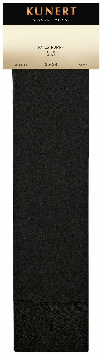 Kunert sensual merino kniekous zwart