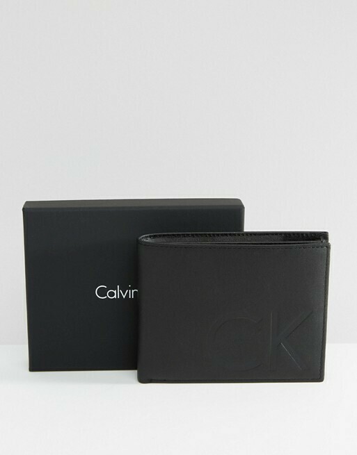Calvin Klein - Finn - heren portemonnee zwart 10cc + coin + pass