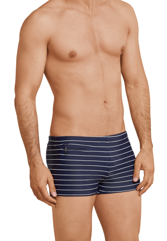 Schiesser heren zwemshort blauw gestreept