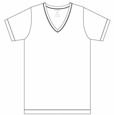 Woody Men Basic Underwear - T-Shirt V-hals - wit