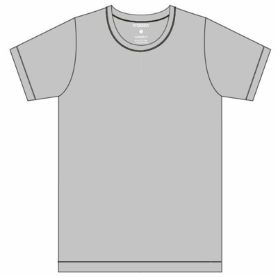 Woody Men Basic Underwear - T-Shirt ronde hals - grijs melange