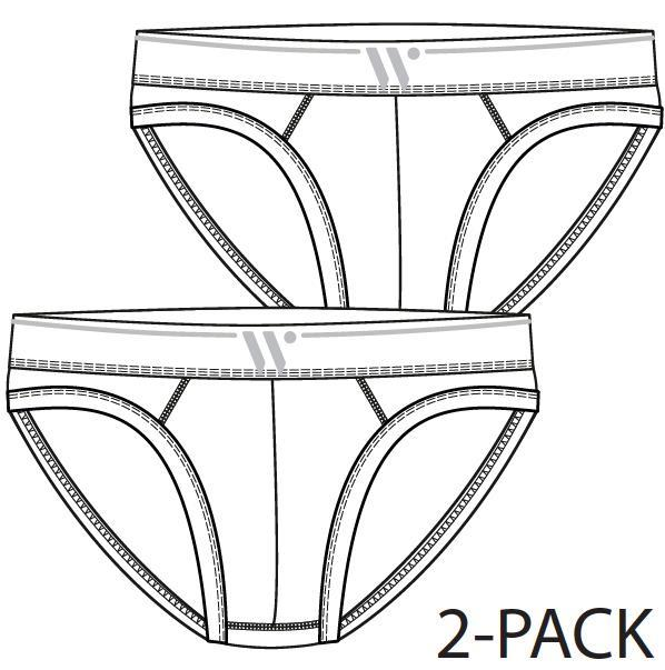 Woody Men Basic Underwear - Mini slip - duopack - wit