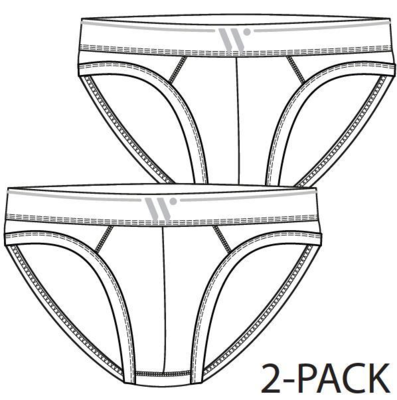 Woody Men Basic Underwear - Mini slip - duopack - wit