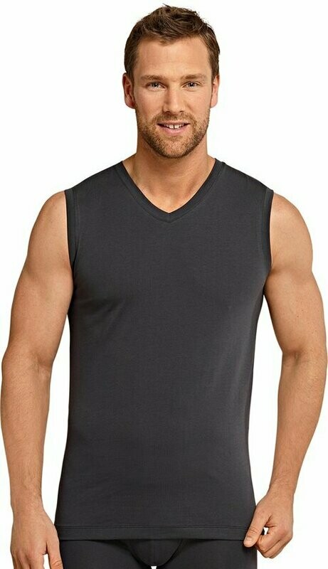 Schiesser - Long Life Cotton Tank Top - Antraciet *