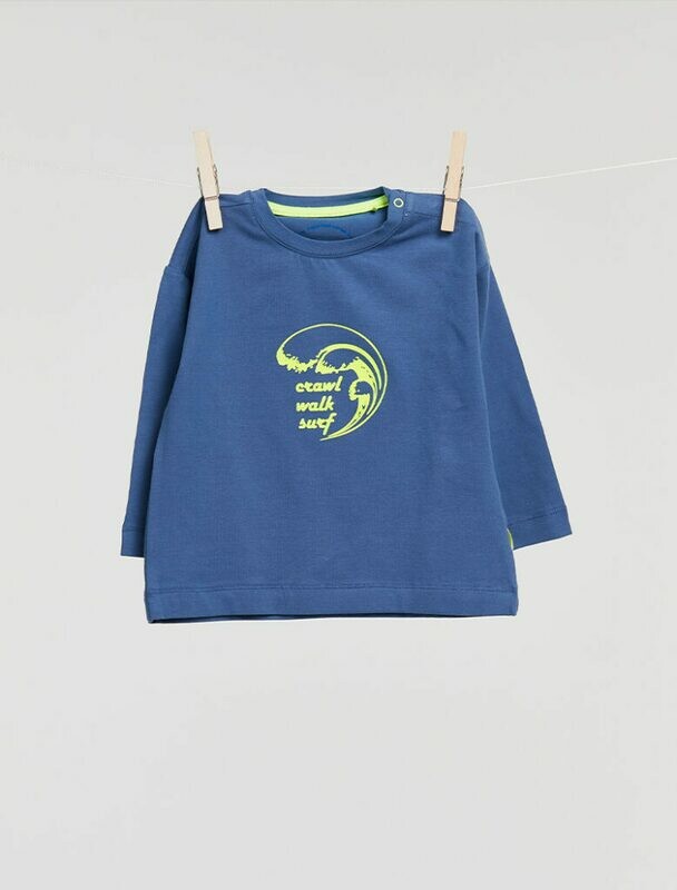 Billie-Ray x Woody - Unisex Shirt met lange mouwen - Blauw*