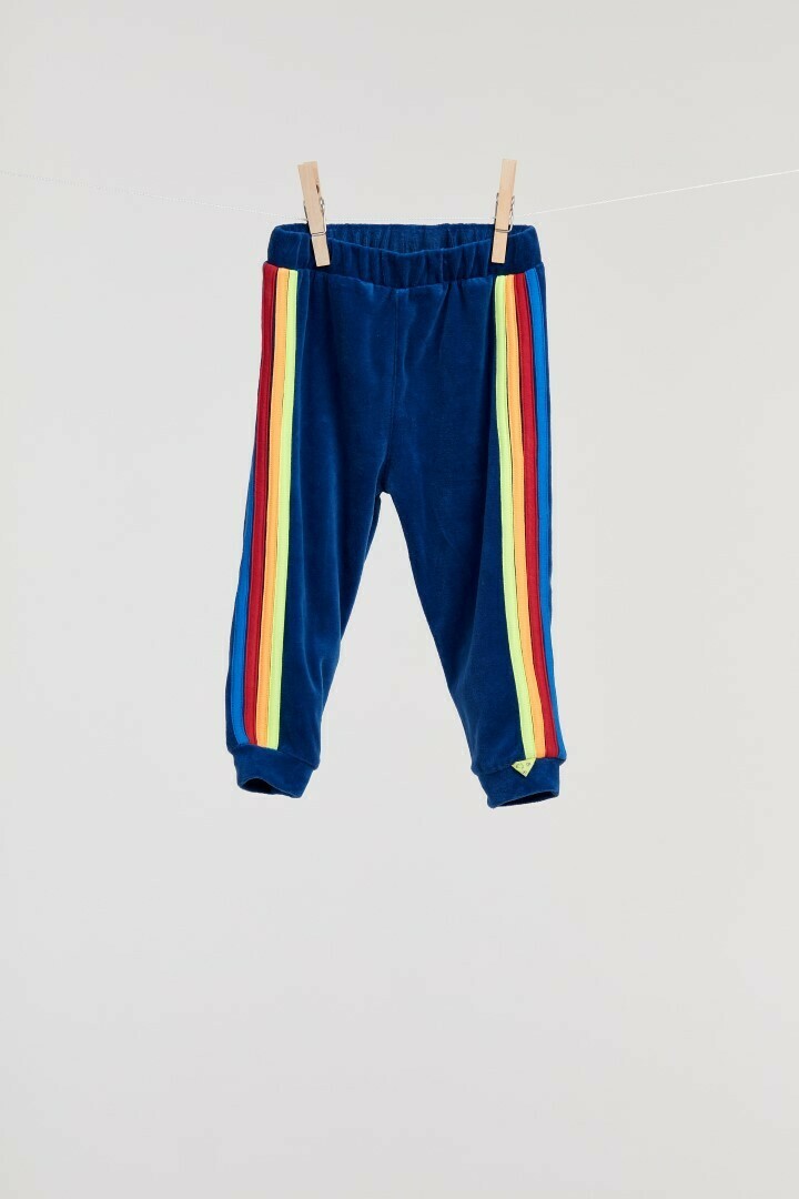 Billie-Ray x Woody - Sweatpants in velour - Blue