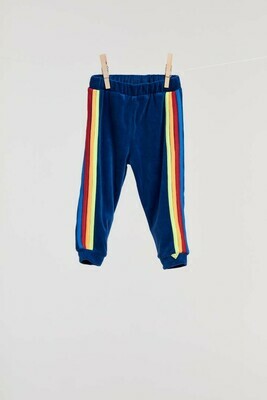 Billie-Ray x Woody - Sweatpants in velour - Blue