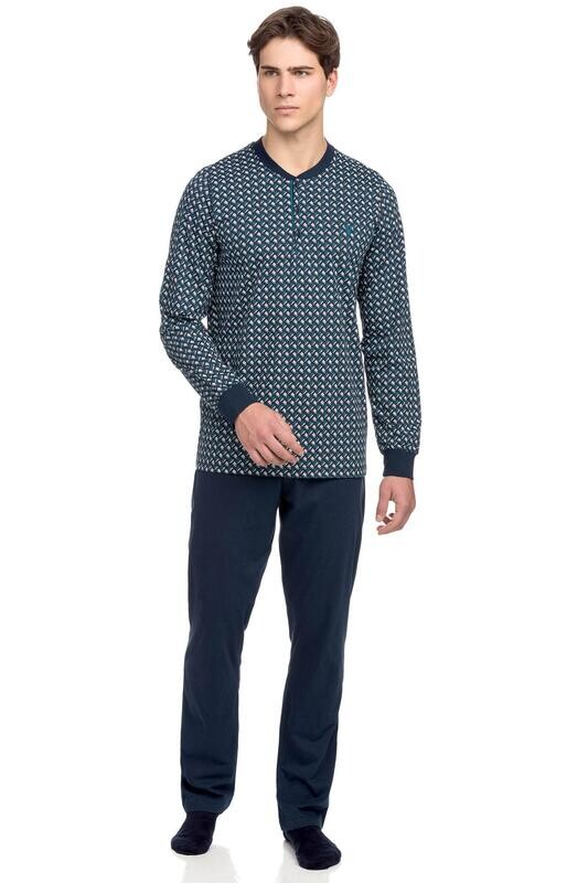 Vamp - Heren Pyjama - Donkerblauw