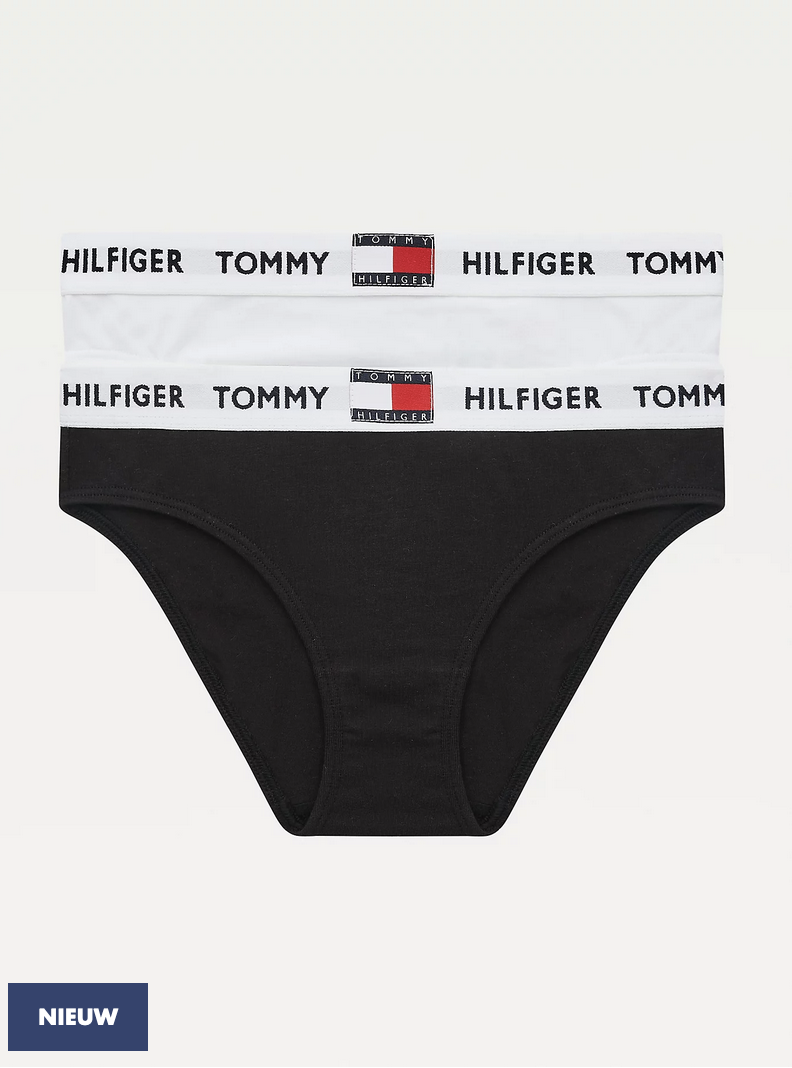Tommy Hilfiger - 2-pack Meisjes Slips - Wit/Zwart