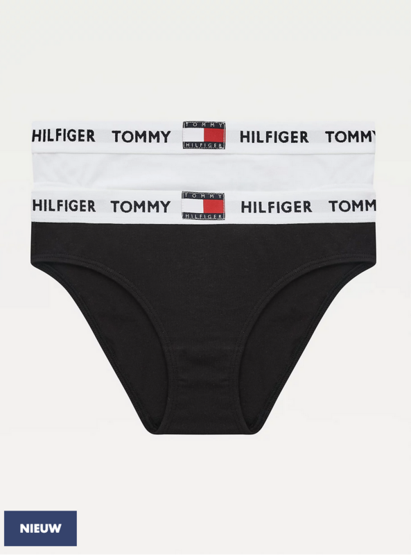 Tommy Hilfiger - 2-pack Meisjes Slips - Wit/Zwart