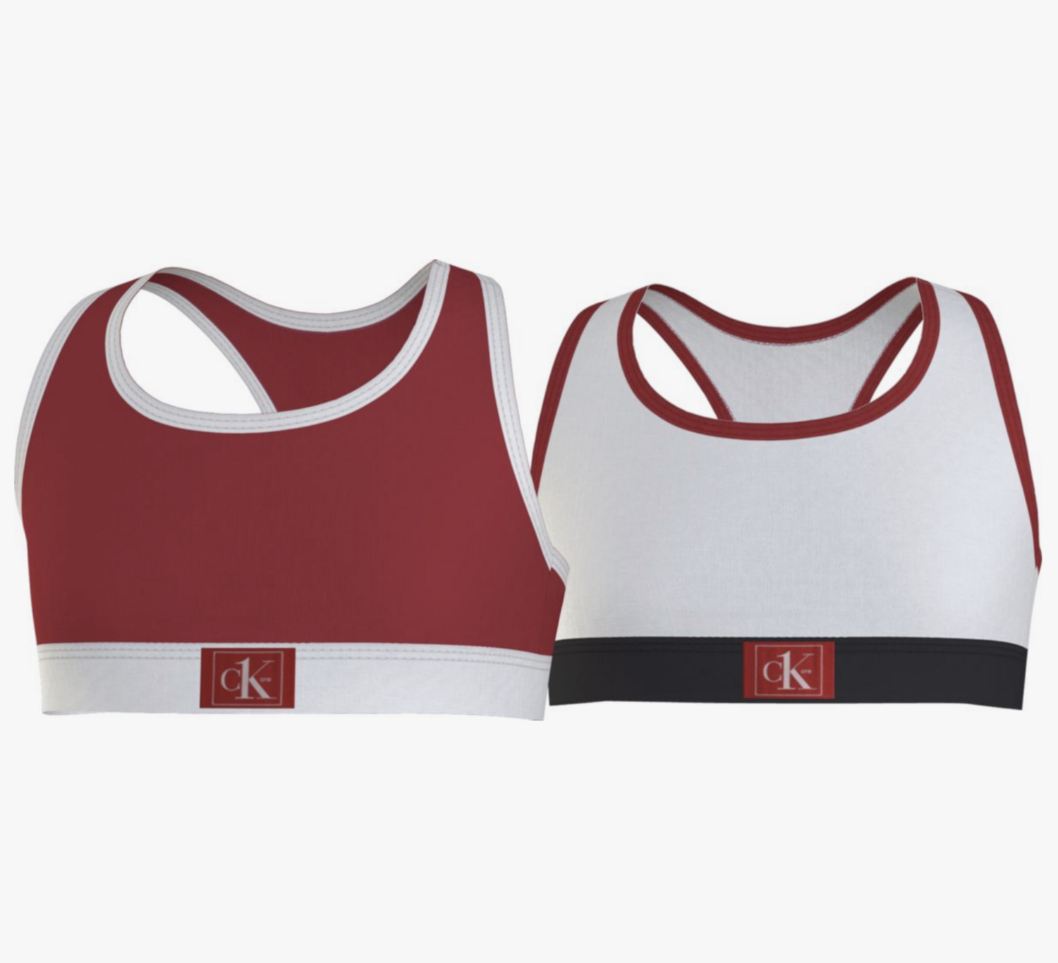 Calvin Klein - 2-pack Meisjes Bralette - Rood/Wit