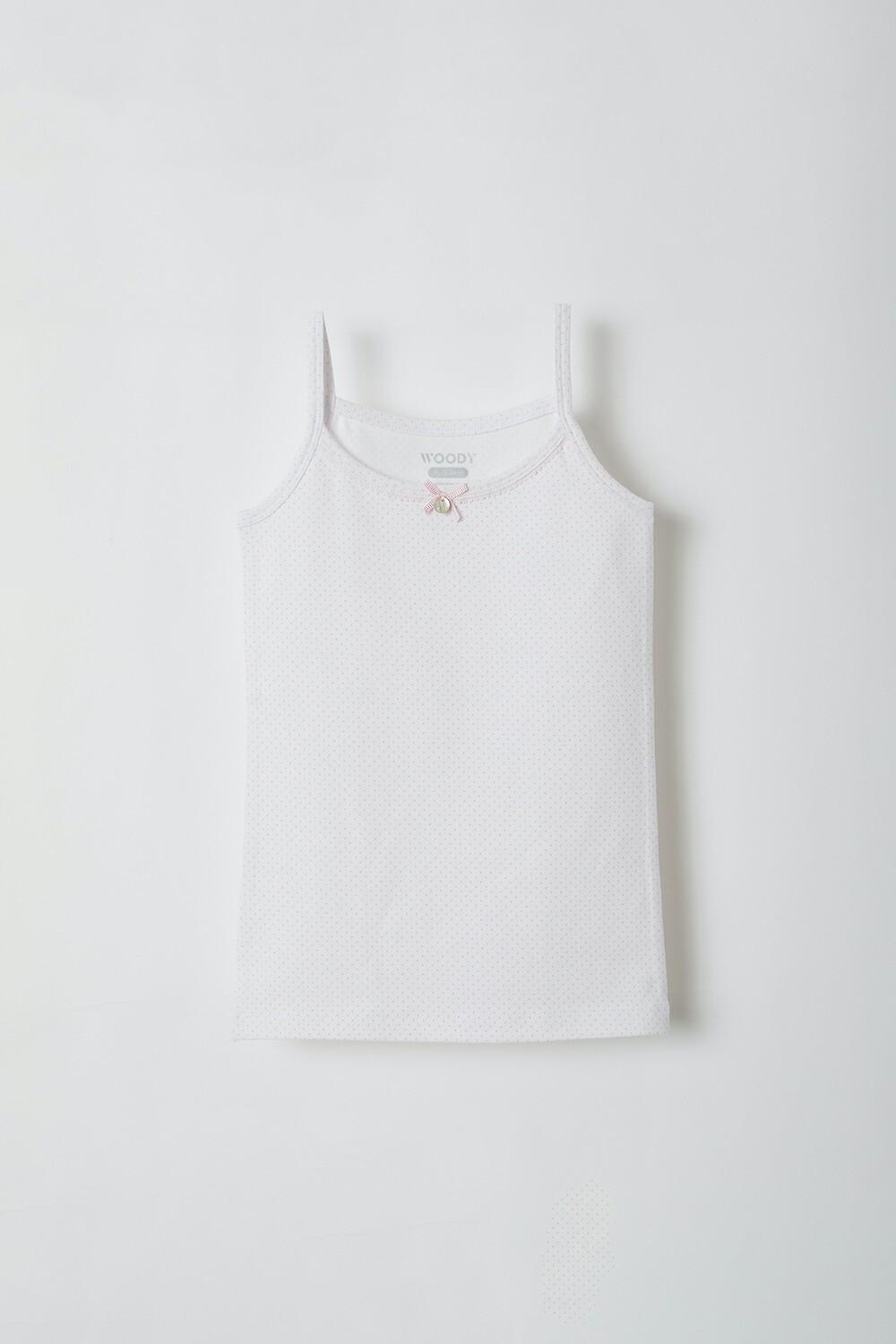 Woody - Meisjes singlet - Roze Dots