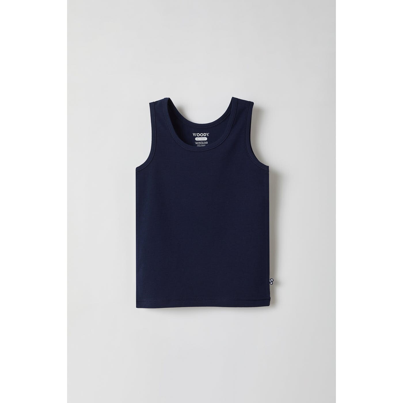 Woody - Jongens Singlet Basis Ondergoed - Marine Blauw