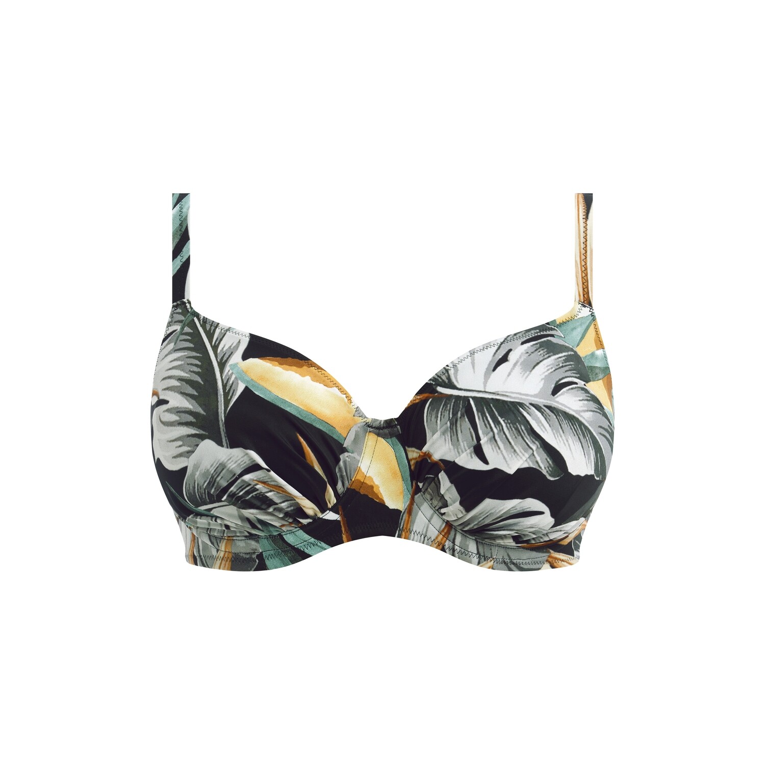 Fantasie Swimwear - UW Gathered Full Cup Bikini Top + Folded Bikini Brief &quot;Bamboo Grove&quot; -