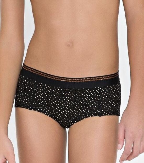 Boobs &amp; Bloomers - Boxer - Zwart met bolletje *