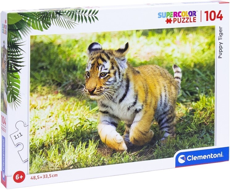 Puppy Tiger Super Color Maxi Puzzel 104 delig 25x34cm