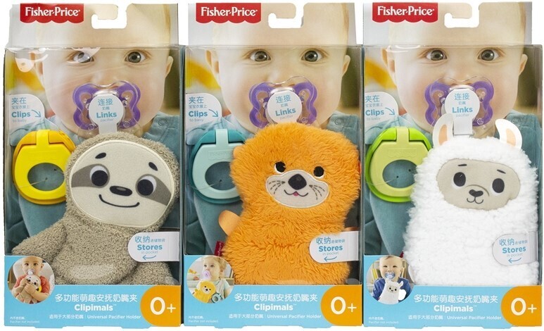 Fisher Price Clipimals 3 assorti 0+ 15x28cm