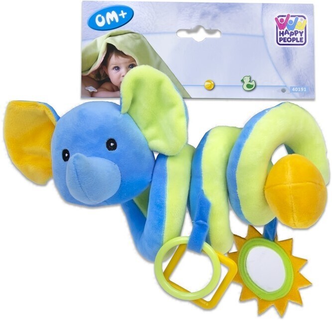 Pluche activiteitsspiraal 53cm olifant