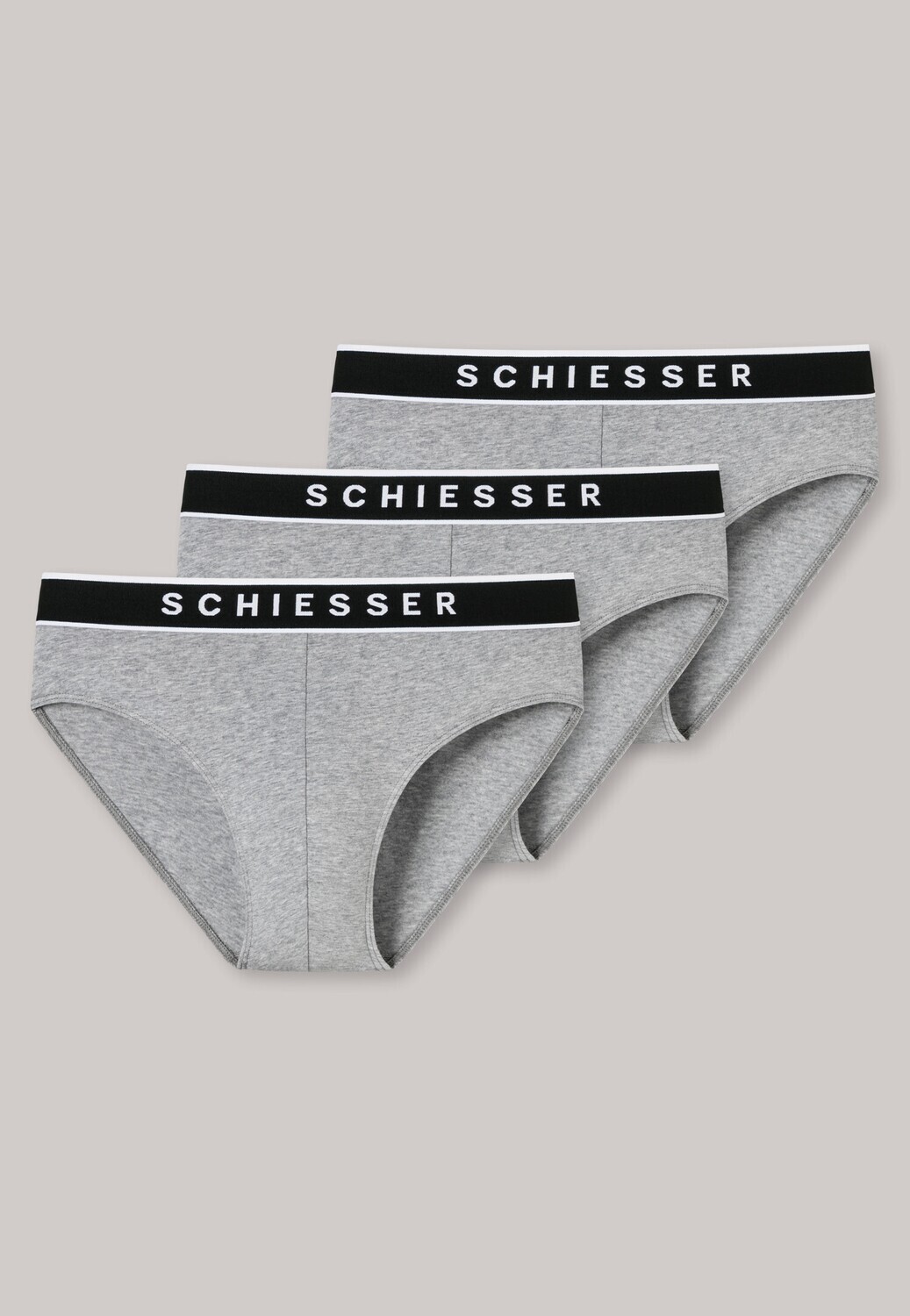 Schiesser - 3-pack Rio Slips 95/5 - Grijs
