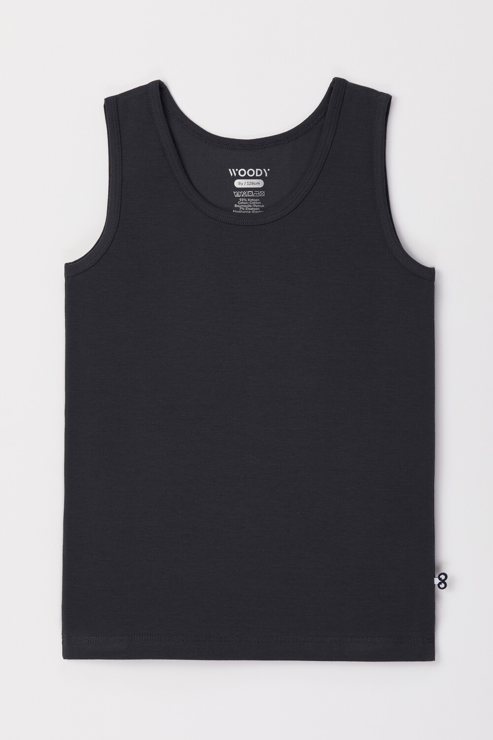 Woody - Jongens Singlet - Antraciet