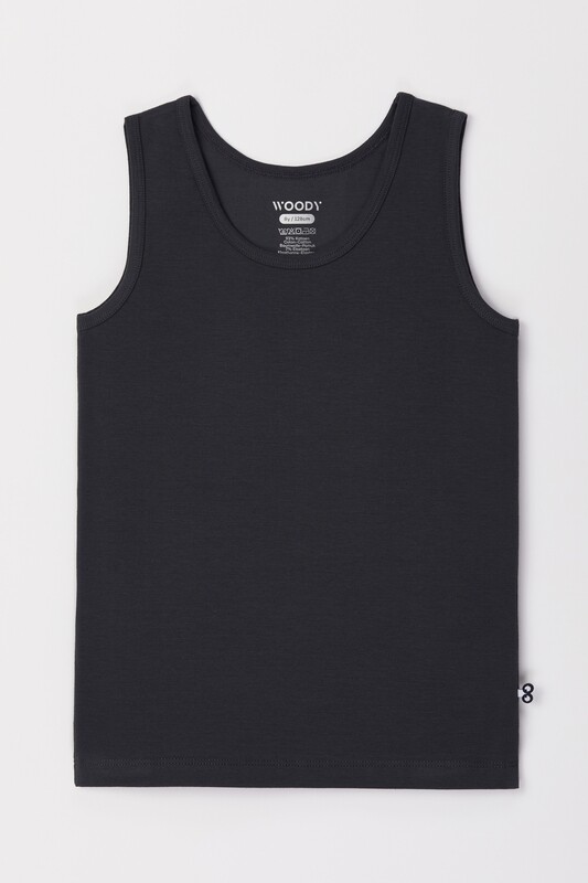 Woody - Jongens Singlet - Antraciet
