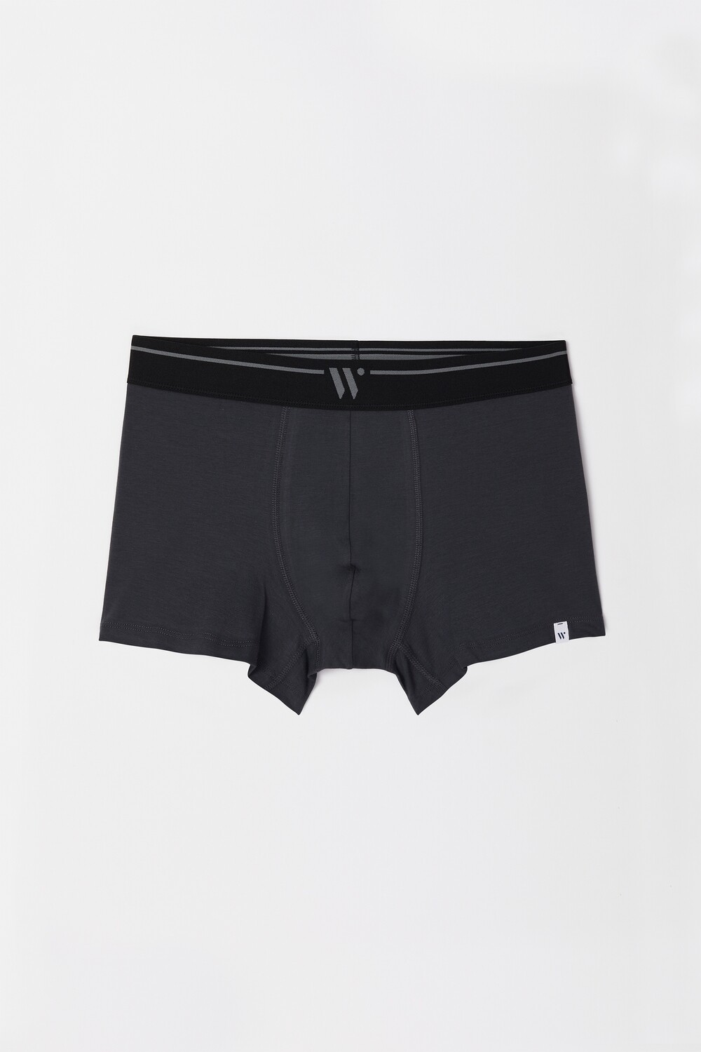 Woody - Jongens Boxers Duopack - Antraciet + Gestreept
