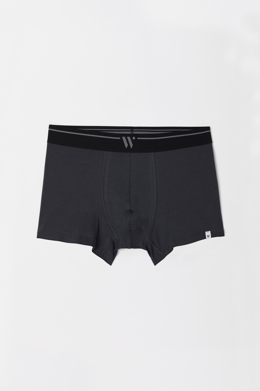 Woody - Jongens Boxers Duopack - Antraciet + Gestreept
