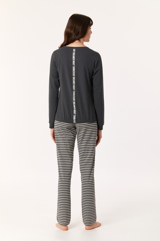 Woody - Meisjes/Dames Pyjama - Antraciet *