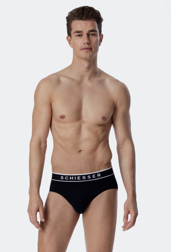Schiesser - 3-pack Rio Slips 95/5 - Zwart