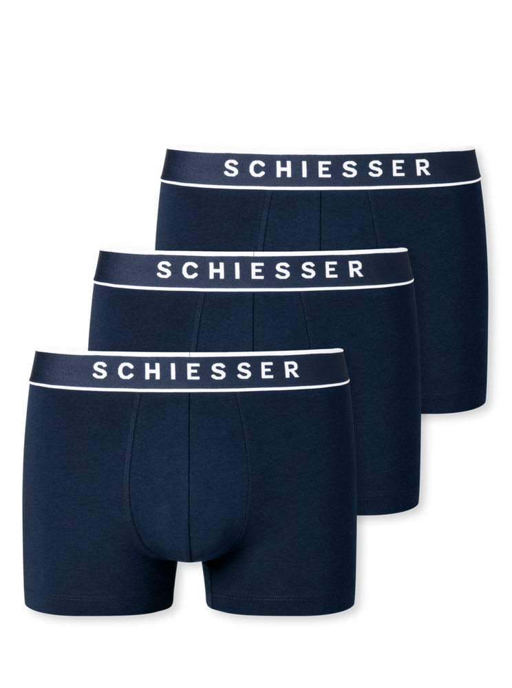 Schiesser - 3-pack Herenboxers 95/5 - Donkerblauw