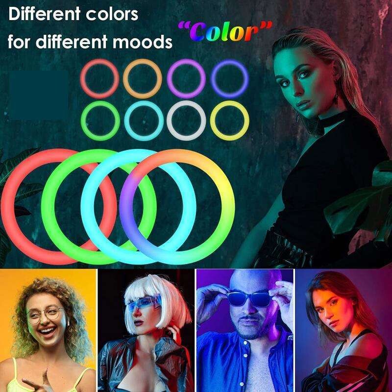 LAX GADGETS - Multi-Color LED Selfie Ring met klein statief