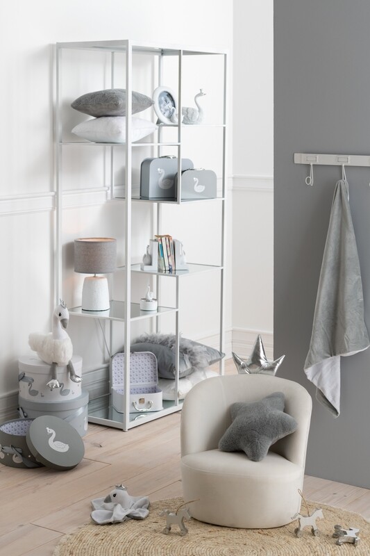 J-LINE - Kinderzetel Kroon Fluweel Wit