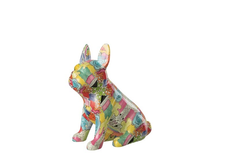 J-LINE - BULLDOG POP-ART POLY SMALL (28,5x18x32,5cm)