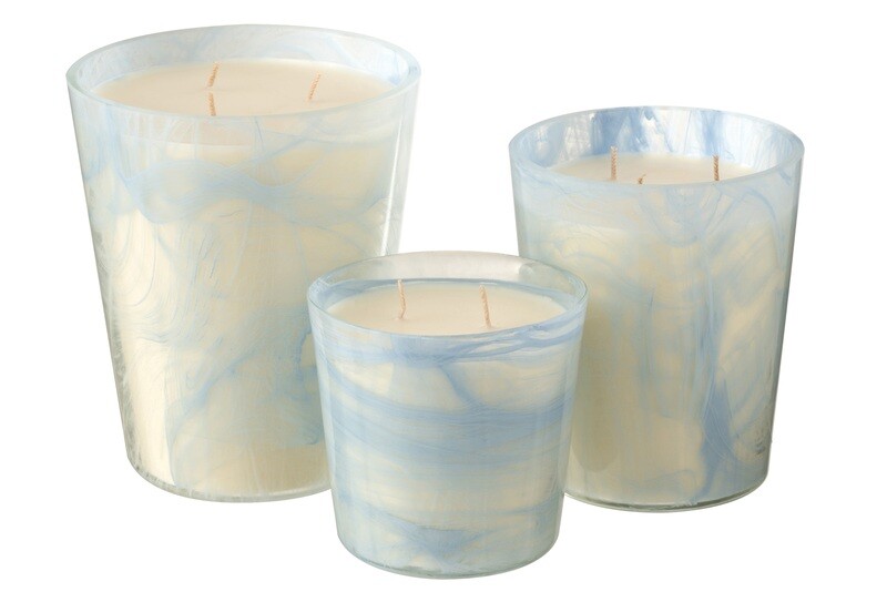 J-LINE -GEURKAARS  NOA lichtblauw L-95U (15,5x15,5x19,5cm)