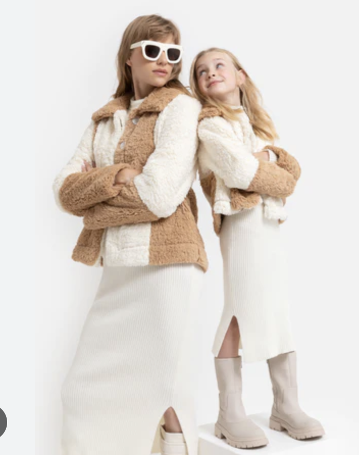 Lords x Lilies - Witte/beige vest van faux fur *