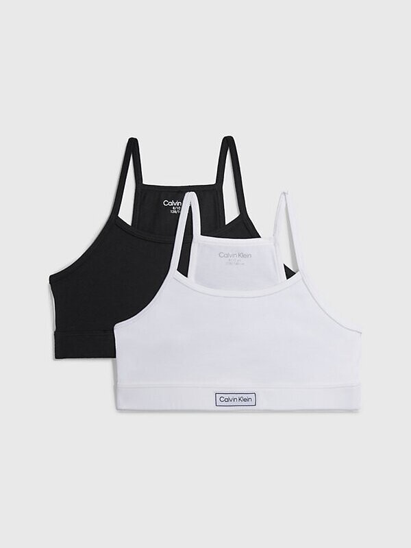 Calvin Klein - 2-pack meisjesbralettes - Zwart/Wit
