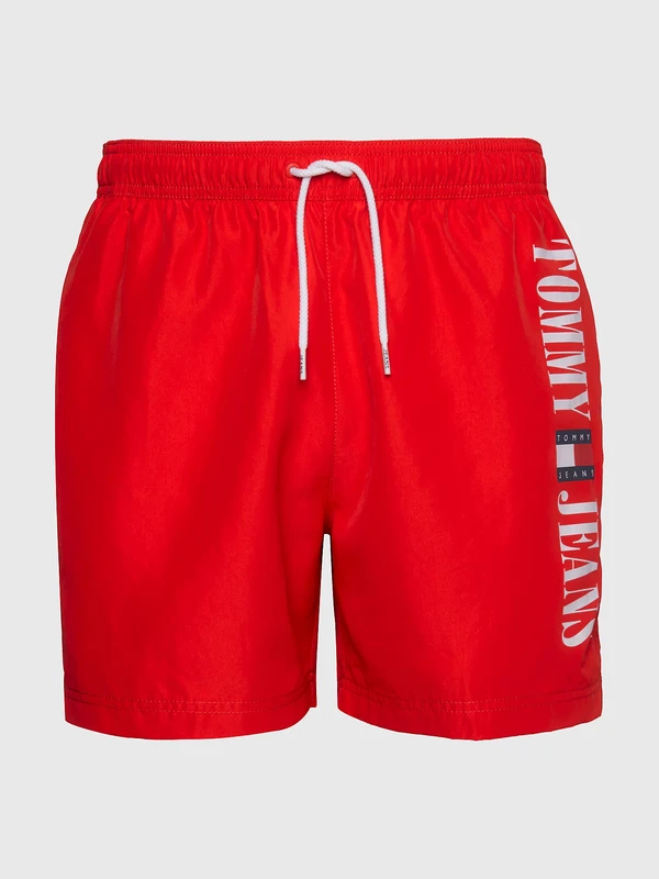 Tommy Hilfiger - Archive medium lange zwemshort met trekkoord - Rood