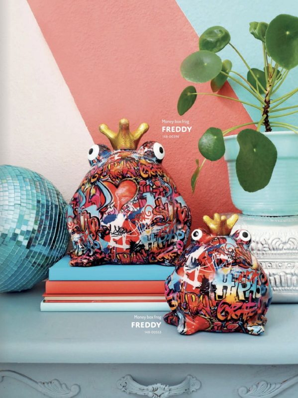 Pomme Pidou - Money box frog "freddy" - graffiti - Medium