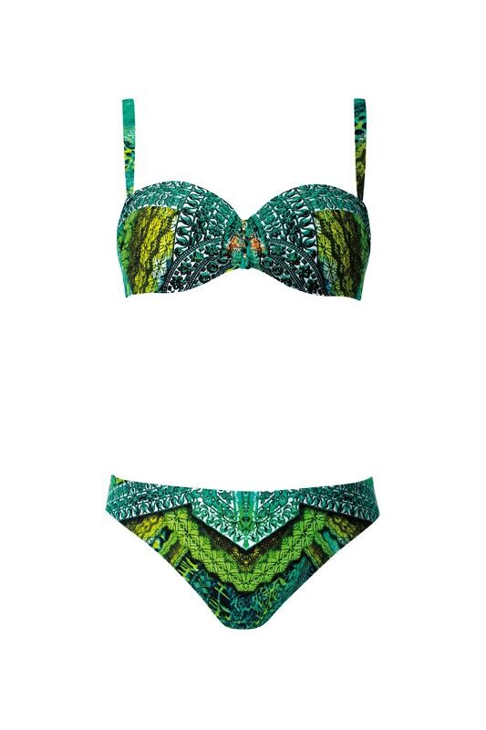 Sunflair - Bikini met afneembare schouderbandjes - Mixed Green -