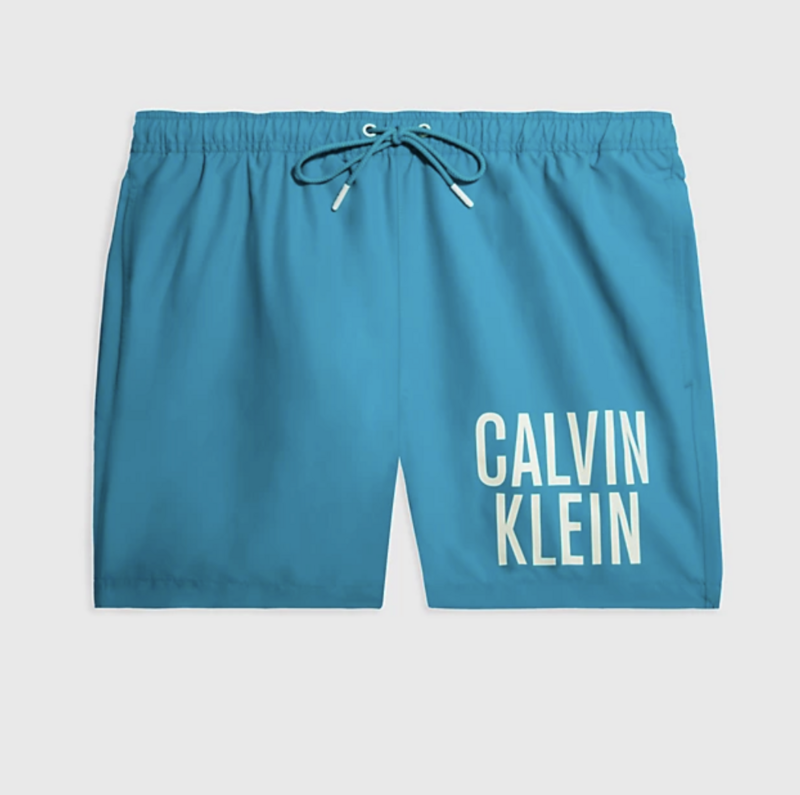 Calvin Klein - Medium Zwemshort Met Trekkoord - Intense Power - Clear Turquoise -