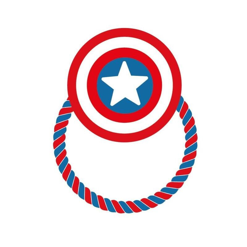 Dog Toy - Marvel - Avengers -Squeezie Pluche en Touw - Large
