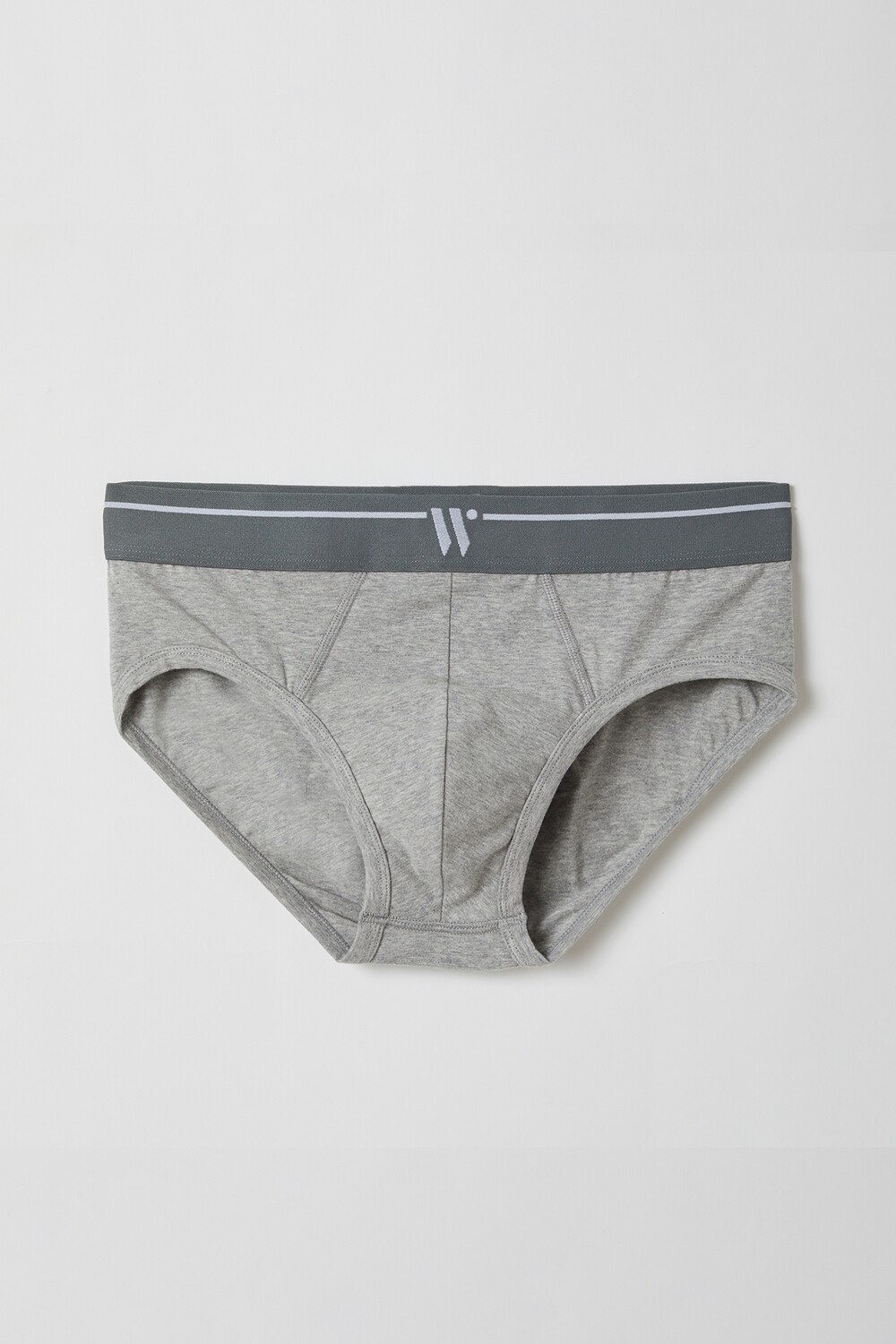 Woody Men Basic Underwear - Midi slip - duopack - grijs melange