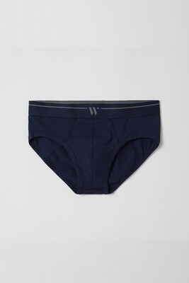 Woody Men Basic Underwear - Midi slip - duopack - blauw