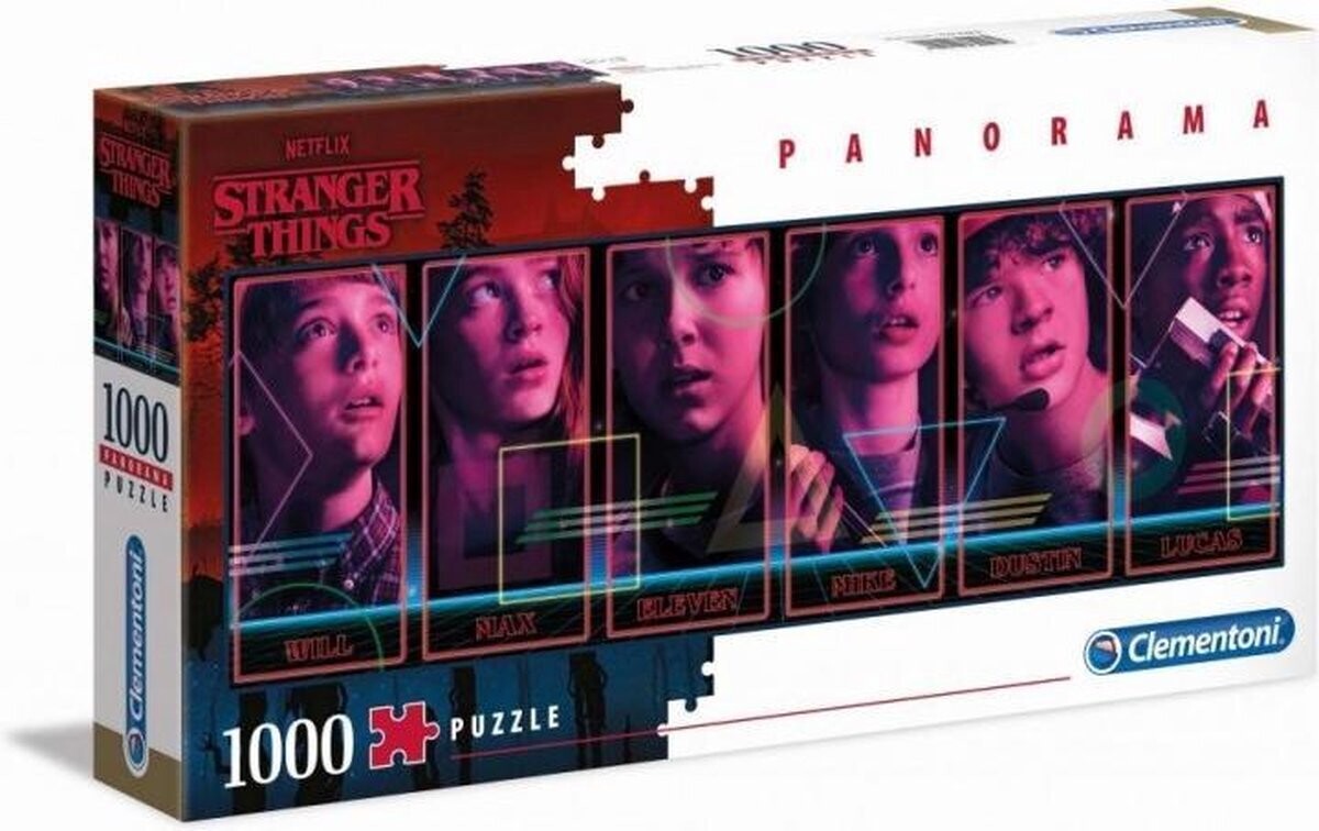 Clementoni -  Panorama puzzel - 1000 stuks -  Stranger Things