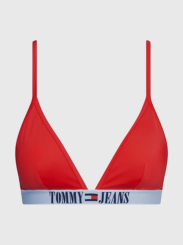 Tommy Hilfiger - Triangel Bikini met Brazilian Slip - Rood -