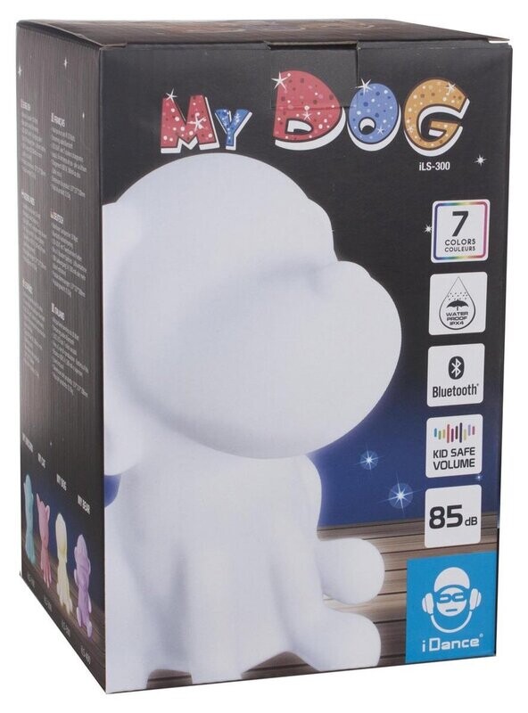 I Dance My Dog -2 in 1 -  Bleutooth luidspreker en ledverlichting met 6 kleuren